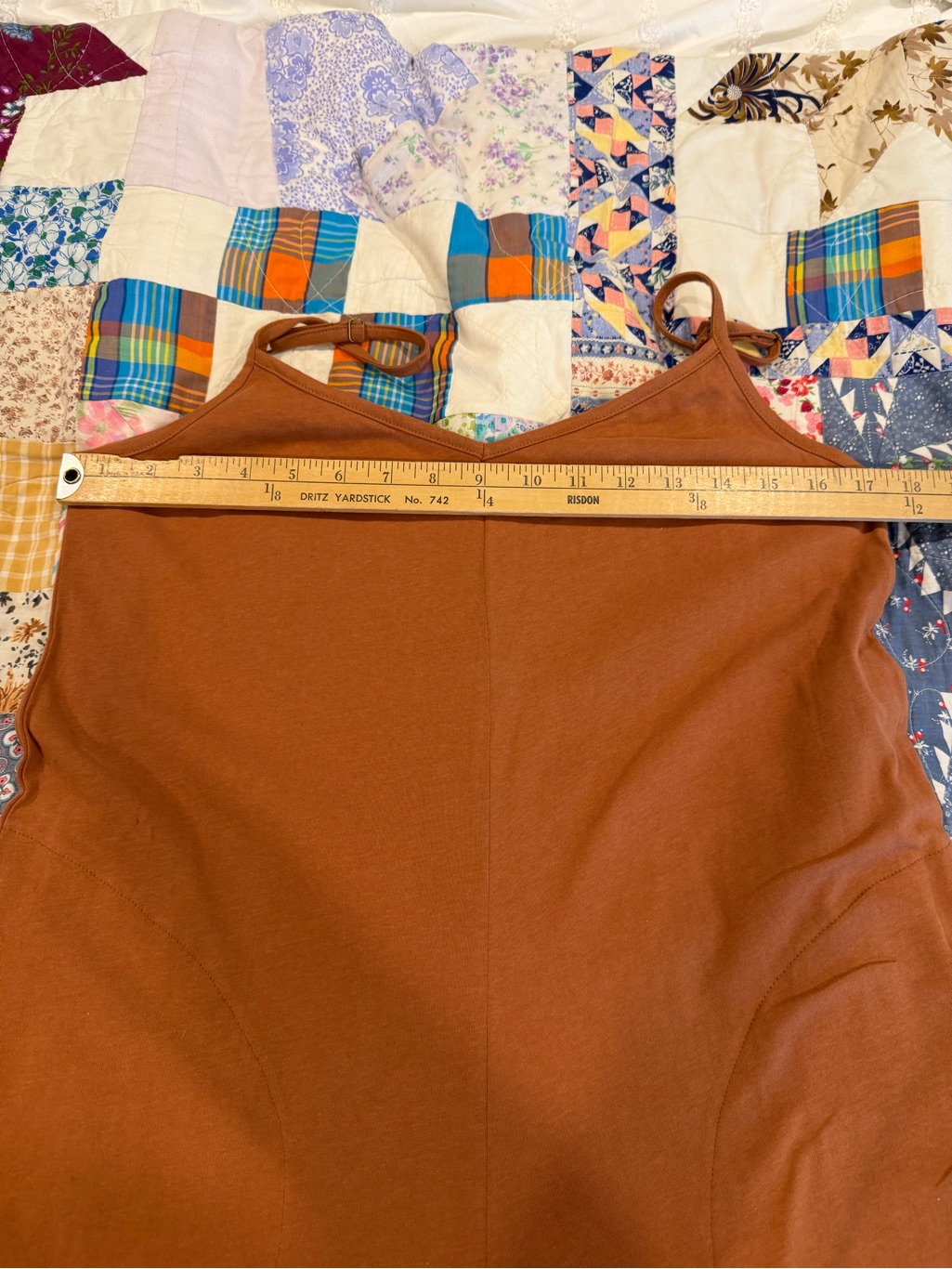 Coyuchi Solstice Organic Cotton Wide Leg Romper Jumpsuit Rust Small Yoga Soft — image 7 of 8